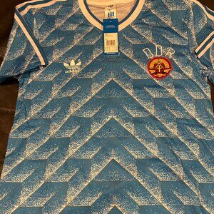 Adidas RETRO EAST GERMANY DDR National Team Mens JERSEY Sz M,L,XL,2X New w tags